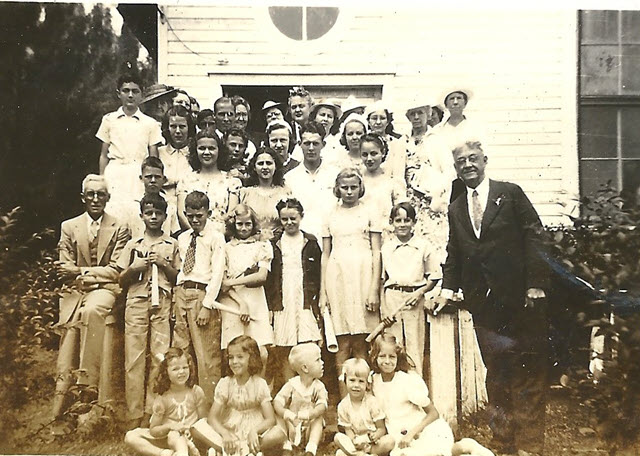 Walter G Wood lower left and Mabel Wood upper right at Fellsmere Community Church